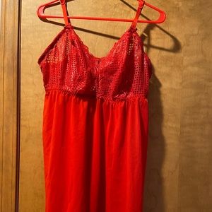 Two piece red chemise
